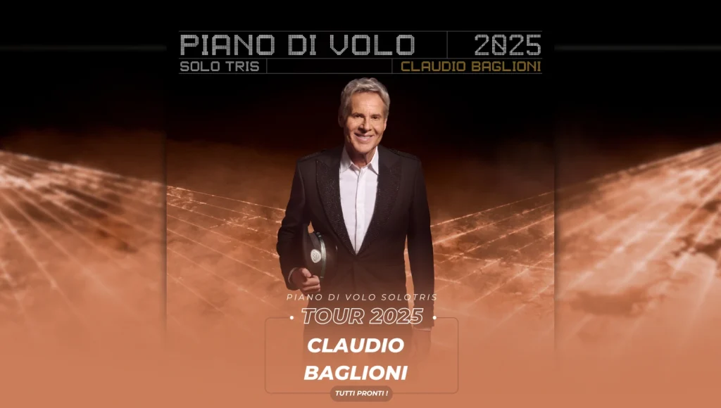 Claudio Baglioni 2025: Tour PIANO DI VOLO soloTRIS in partenza con 100 concerti