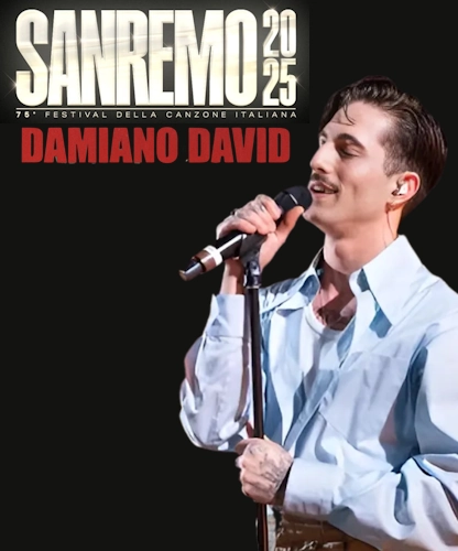 Damiano David Festival di sanremo 2025 - Super Ospite seconda serata