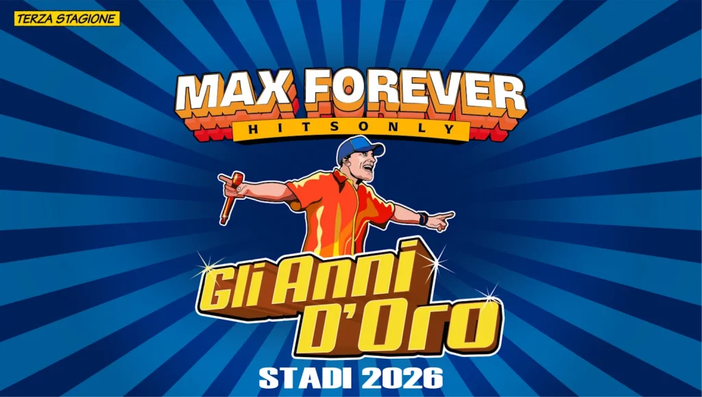 Max Pezzali in concerto - Tour Stadi 2026 - Gli anni d'oro