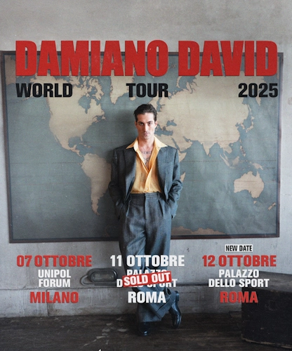 Damiano David World TOur 2025 - date Italiane - sold out prima data Roma