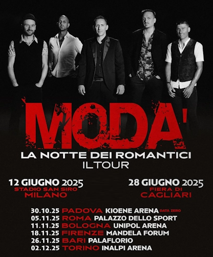Modà tour La notte dei Romantici 2025