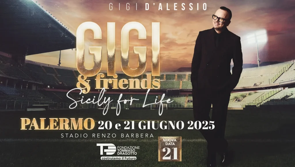 Gigi D'Alessio raddoppia a Palermo: doppio live per "Gigi & Friends" 2025