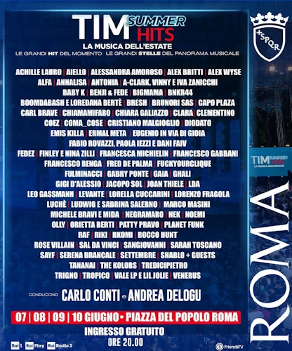 TIM Summer Hits 2025 - lineup