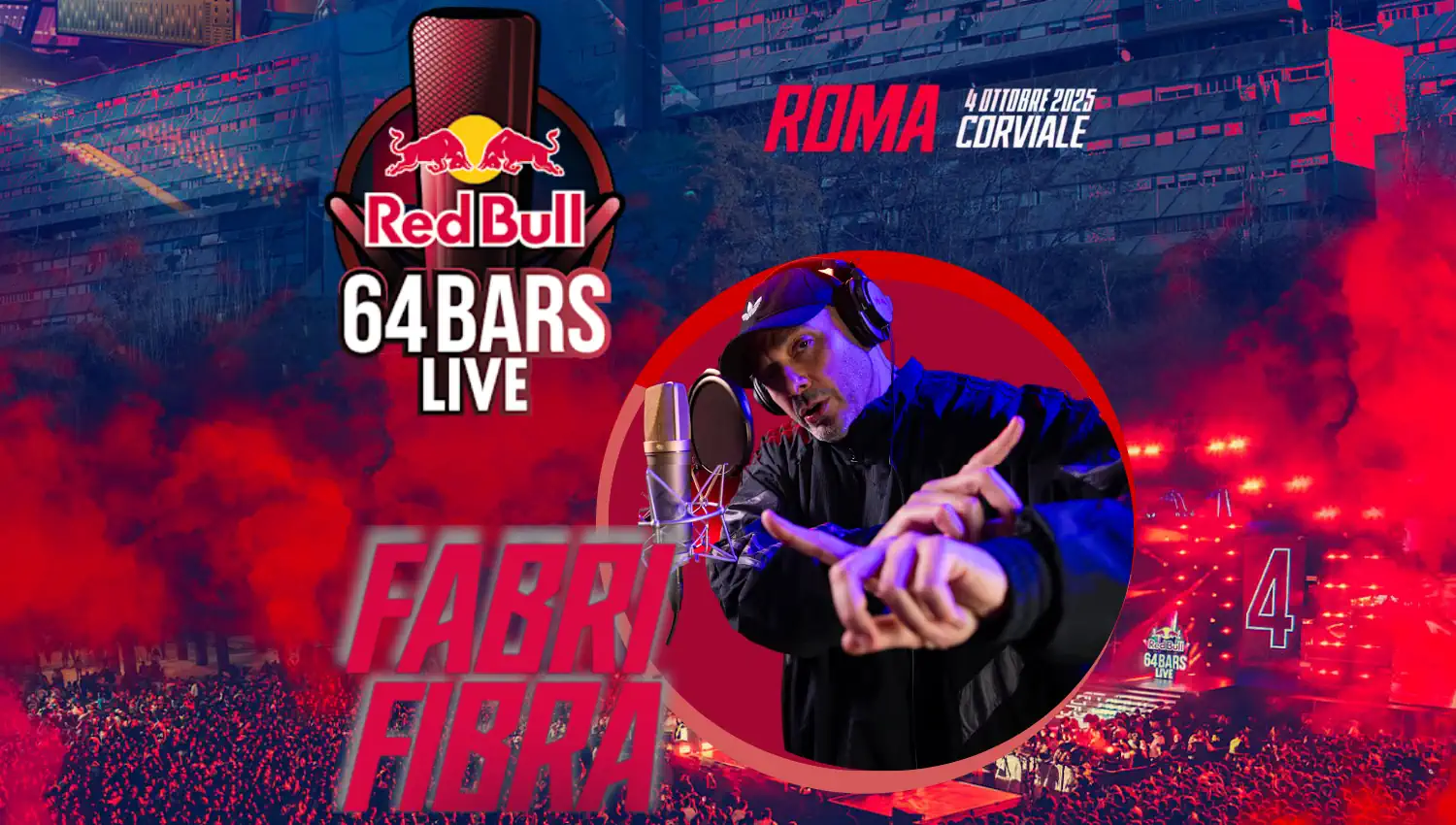 Fabri FIbra in concerto al Red Bull 64 Bars Live 2025 - Roma