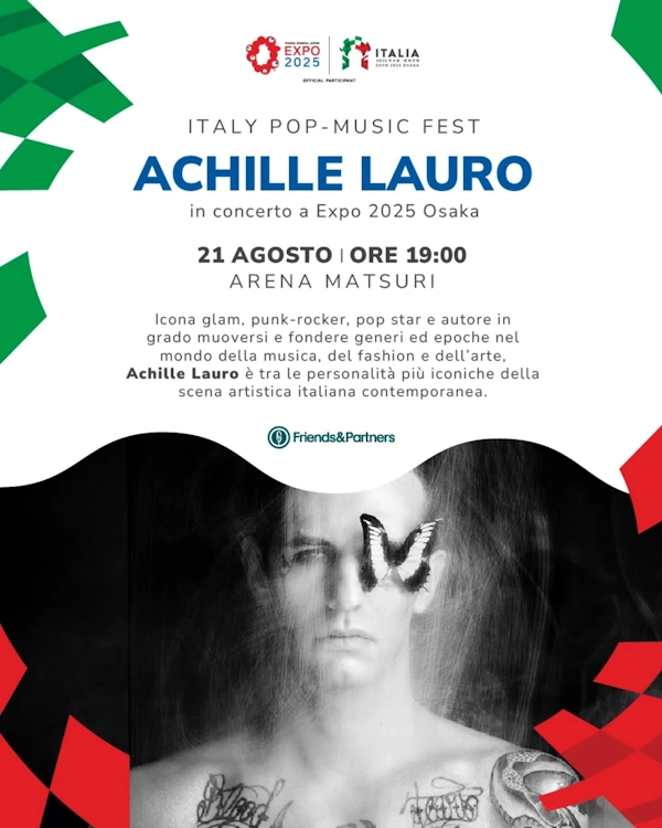 Achille Lauro in concerto per Italy Pop-Music Fest - Osaka 2025
