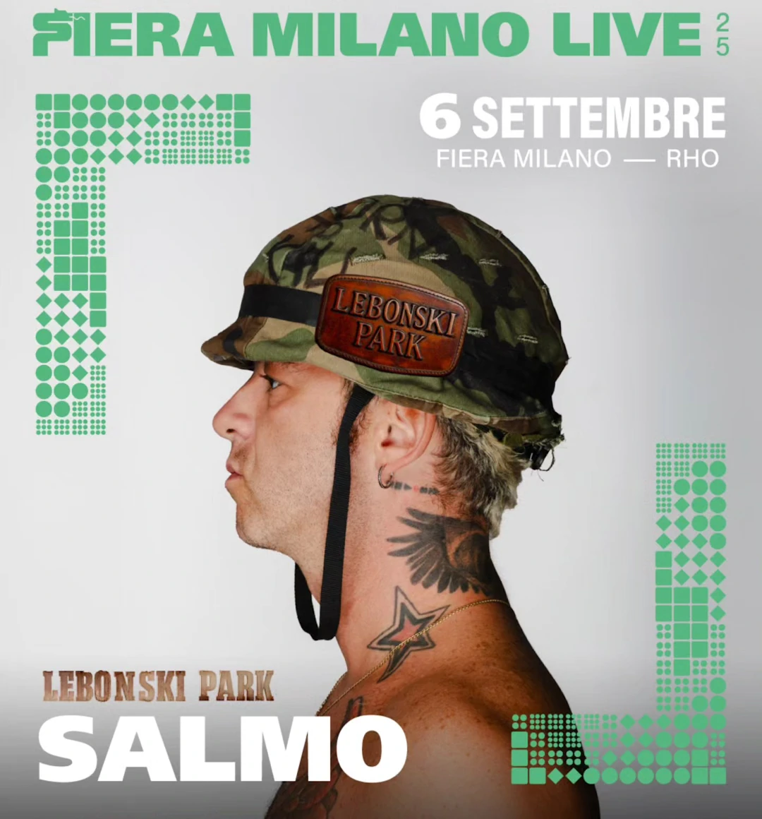 Salmo Lebonski Park alla Fiera Milano Live il 6 settembre 2025