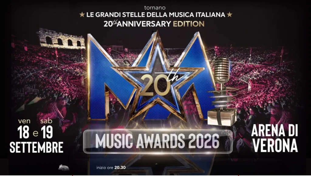 Music Awards 2026 - due serate di musica all’Arena di Verona per i 20 anni