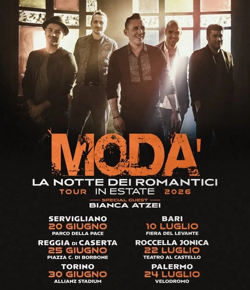 Modà Tour In Estate 2026