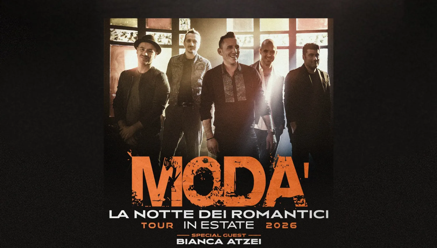 Modà in concerto - Date, info e biglietti La notte dei romantici Tour IN ESTATE 20226