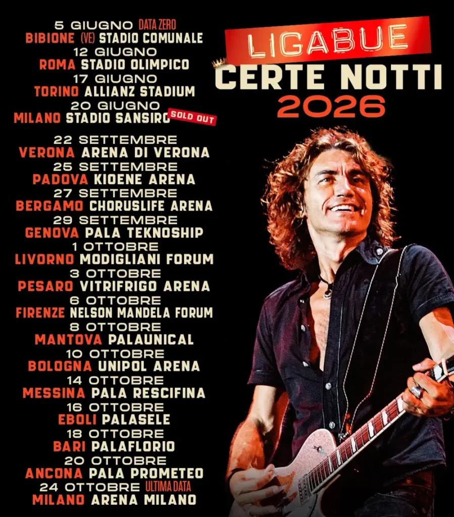 Ligabue Tour Certe Notti 2026