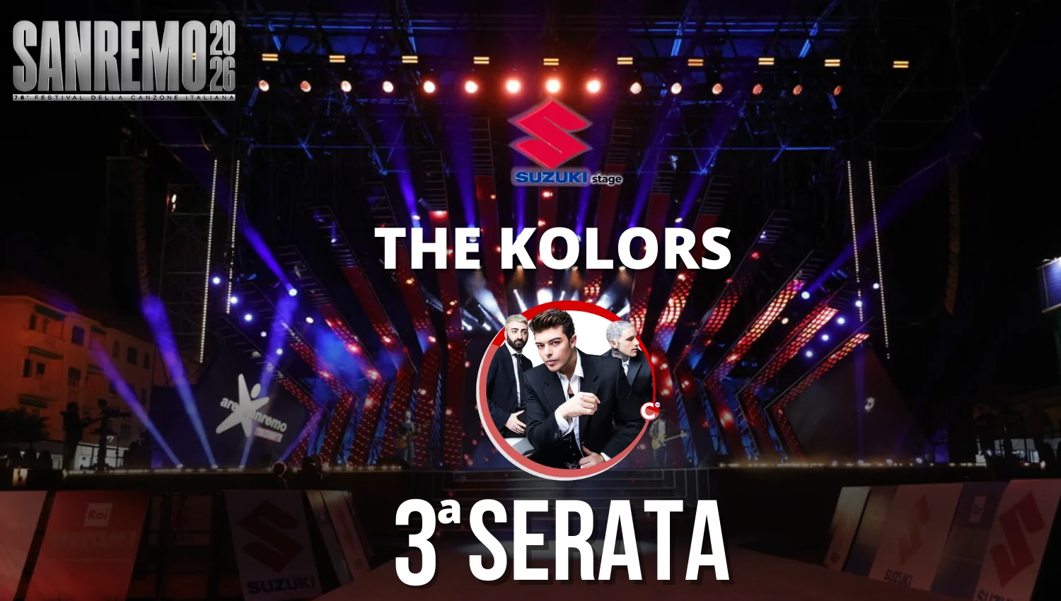 The Kolors Suzuki Stage Sanremo 2026: live 26 febbraio