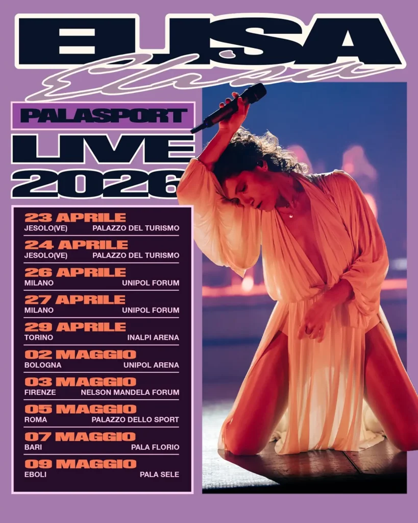 Elisa tour palasport 2026