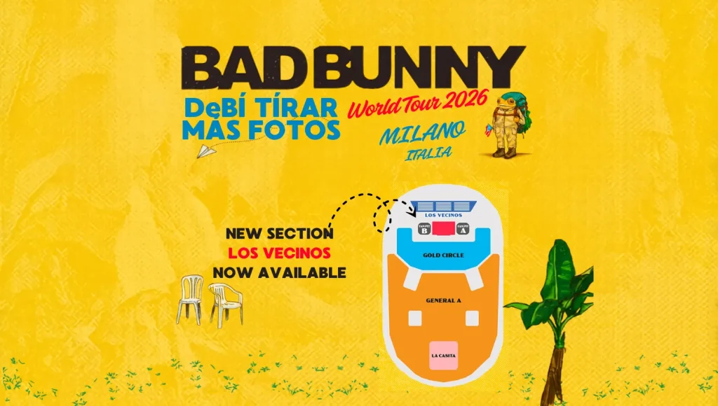 Bad Bunny Milano: nuovi biglietti per il concerto a Milano - World Tour 2026