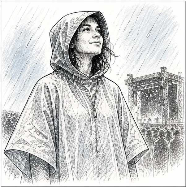 poncho leggereo per concerti