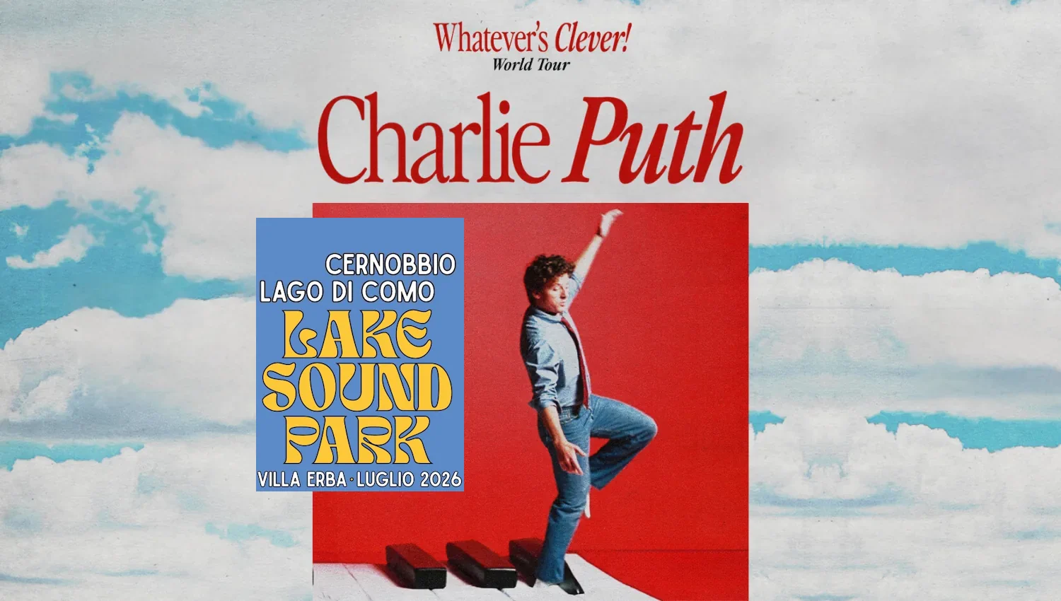 Charlie Puth in concerto a Cernobbio per il Lake Sound Park 2026 - Data, info e biglietti