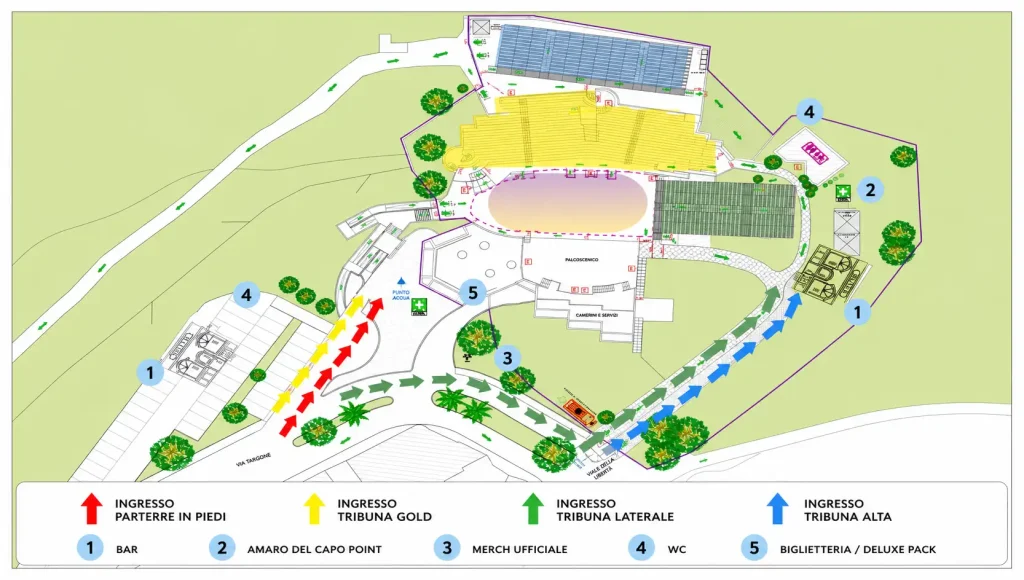 Roccella Summer Festival 2026 - Mappa