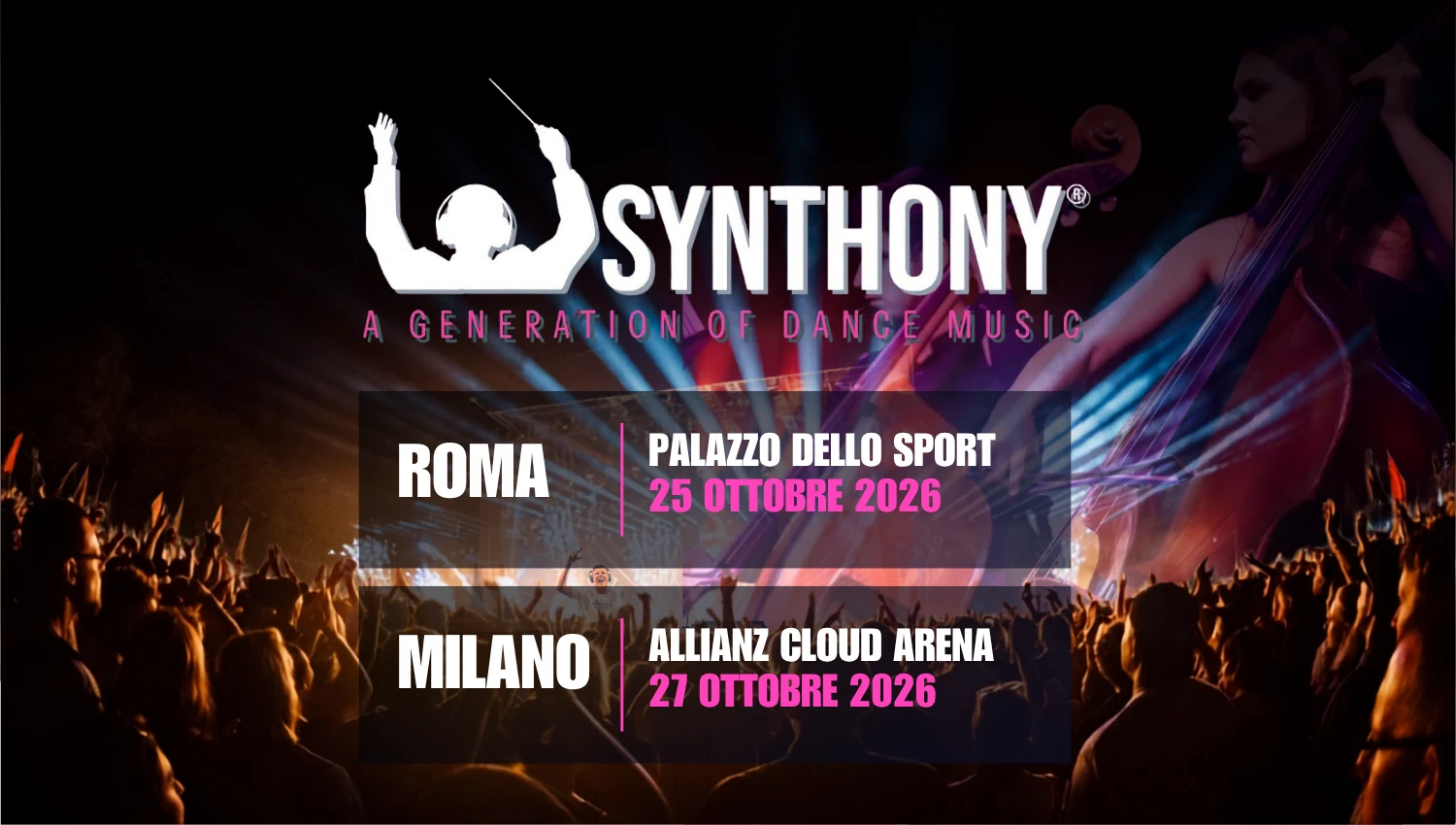 SYNTHONY Italia 2026 - Roma e Milano tra dance e orchestra