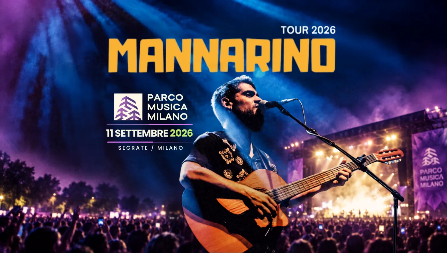 Mannarino live al Parco della Musica 2026 - tutte le info con mappa e dettagli